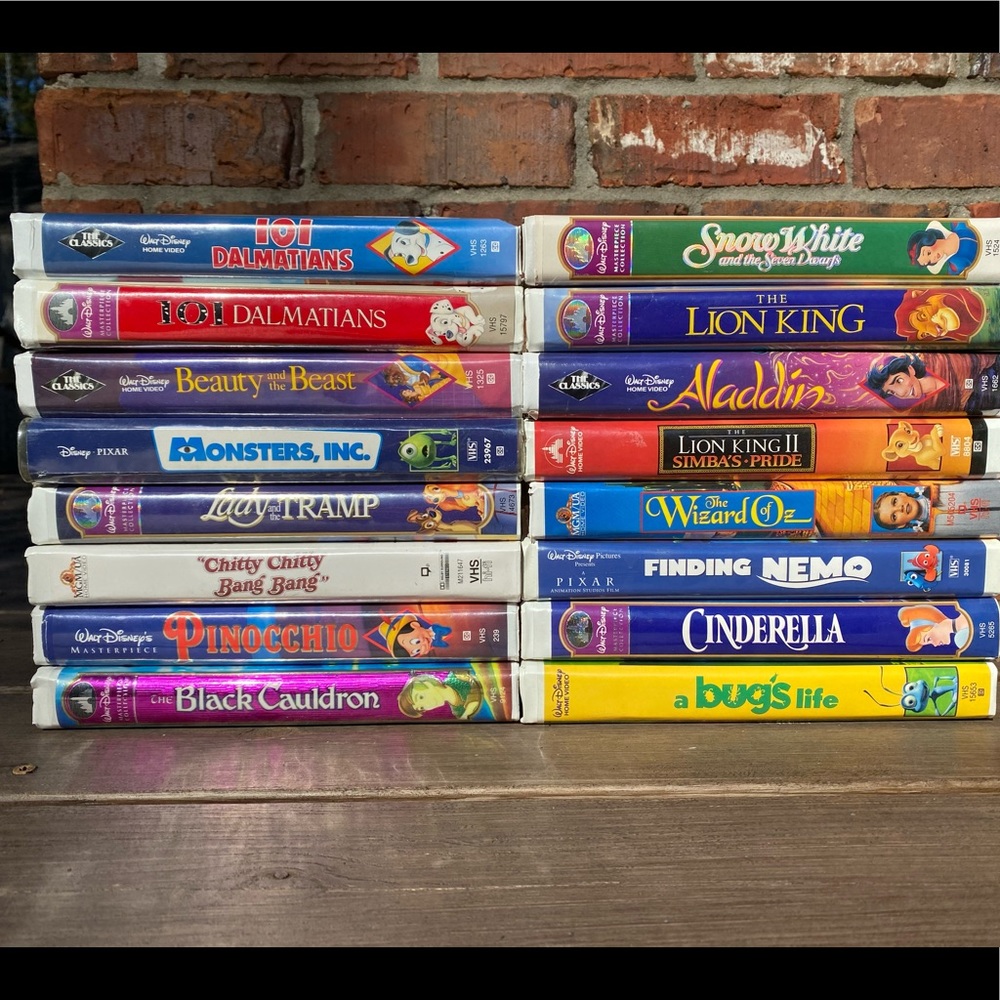 Selection of Disney VHS tapes